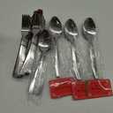 100 Pieces Forks and Spoons Silverware Set Stainless Steel Flatware Cutlery Set Dinner Forks and Spoons Mirror Polished Dishwasher Safe Utensil for Kitchen Restaurant or Home