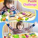 Bekayshad Wooden Puzzles Toddler Toys Gifts for 1 2 3 Year Old Boys Girls, 8 Pack Animal Jigsaw Puzzles Montessori Toys, Learning Educational Christmas Birthday Gifts for Girls Boys Ages 1-3