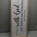 Comurdyo With God All Things are Possible Wall Decor 40"X15" Wood