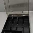 maulehua Silverware Organizer With Lid, Utensil Drawer Organizer. Removable Lid, 5 Slots Total Caddy for Flatware Cutlery Knives, Forks, Spoons, Black