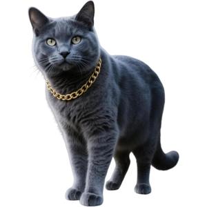 Gold Cat Chain Collar,Adjustable Cuban Link Necklace for Cats, Lightweight & Durable Metal Pet Gift, Stylish Decorative Accessory (Gold, M)