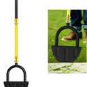 Lawn Edger with T-Grip, Half Moon Saw-Tooth Edger, 38-Inch Step Edger for Sidewalk and Grass Maintenance