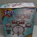 Kids Drum Set for Toddlers 1-3 3-5 - Musical Instruments Toys Drum Kit 9 Pcs with Stool, Birthday Musical Toys for Toddlers 3 4 5 Year Old Boys Girls