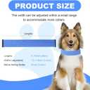 Dog Cooling Collar, Bandana for Pets in Summer, PVA Material for Physical Cooling, Adjustable with Velcro, for All Dogs, 2-Pack, Blue (Large)