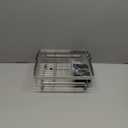 MAJALiS Expandable Stainless Steel Over The Sink Dish Drying Rack for Small Kitchen Counter Space Saving, Compact RV Plate Drainer Strainer in Silver Wire Metal with Hanging Adjustable Utensil Holder