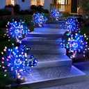 Anordsem Solar Lights Outdoor Waterproof: Garden Light Solar Powered for Yard Outside - Fireworks Lamp Colorful Lighting Path Decor 6 Pack - LED Sparkler DIY Decorating Gifts for Women Mom Wife