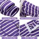 Dog Surgery Recovery Suit for Female Male Puppy,Bodysuit Long Sleeve Prevent Shedding and Licking Wound,Pajamas,E-Collar Cone Alternative(Purple White Stripe-L)