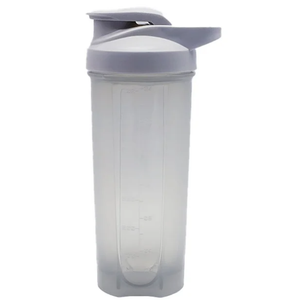 Clear Drink Cup, Grey Lid, 20 oz