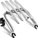 Adjustable Detachable Motorcycles Luggage Rack Fits for Harley Road King Electra Glide Street Road Glide 2009-2026 (Style C Chrome)