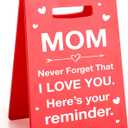 Lodeskee Mom Birthday Gifts, Valentines Day Gifts for Mom from Daughter Son, Mothers Day Gifts for Mom Mother in Law Stepmom Bonus Mom Single Mom, Cool Decorative Signs & Plaques for Mom, Red
