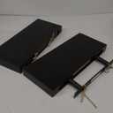 Homeforia 16 inch Black Floating Shelves, High End Solid Real Wood 16inch Bathroom Floating Shelves for Wall Mounted, 16in Wooden Small Floating Shelf, Heavy Duty Bracket, 16 X 6.5 X 1.75 in, Set of 2 (Modern Black - Rich Neutral Satin)