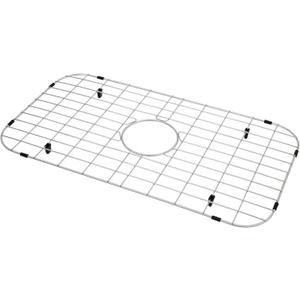 LQS Kitchen Sink Bottom Grid and Sink Protector, Sink Rack for Bottom of Grid 26" x 14" with Center Drain Hole for Handmade Single Bowl, Stainless Steel Sinks Grid, Kitchen Sinks Grate