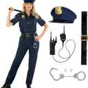 Morph Police Officer Costume - Adult Women's Cop Costume (Small)