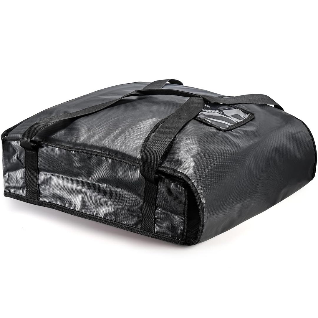 DEAYOU Pizza Bag, Insulated Pizza and Food Delivery Bag, Professional Thermal Pizza Warmer Bag, Hot Pizza Carriers for Transport, Catering, Moisture Free, Heavy Duty, 20" x 20" x 5", Black