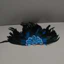 Black Feather Sequin Headwear Carnival Headpiece Showgirl Cosplay Accessories for Women 