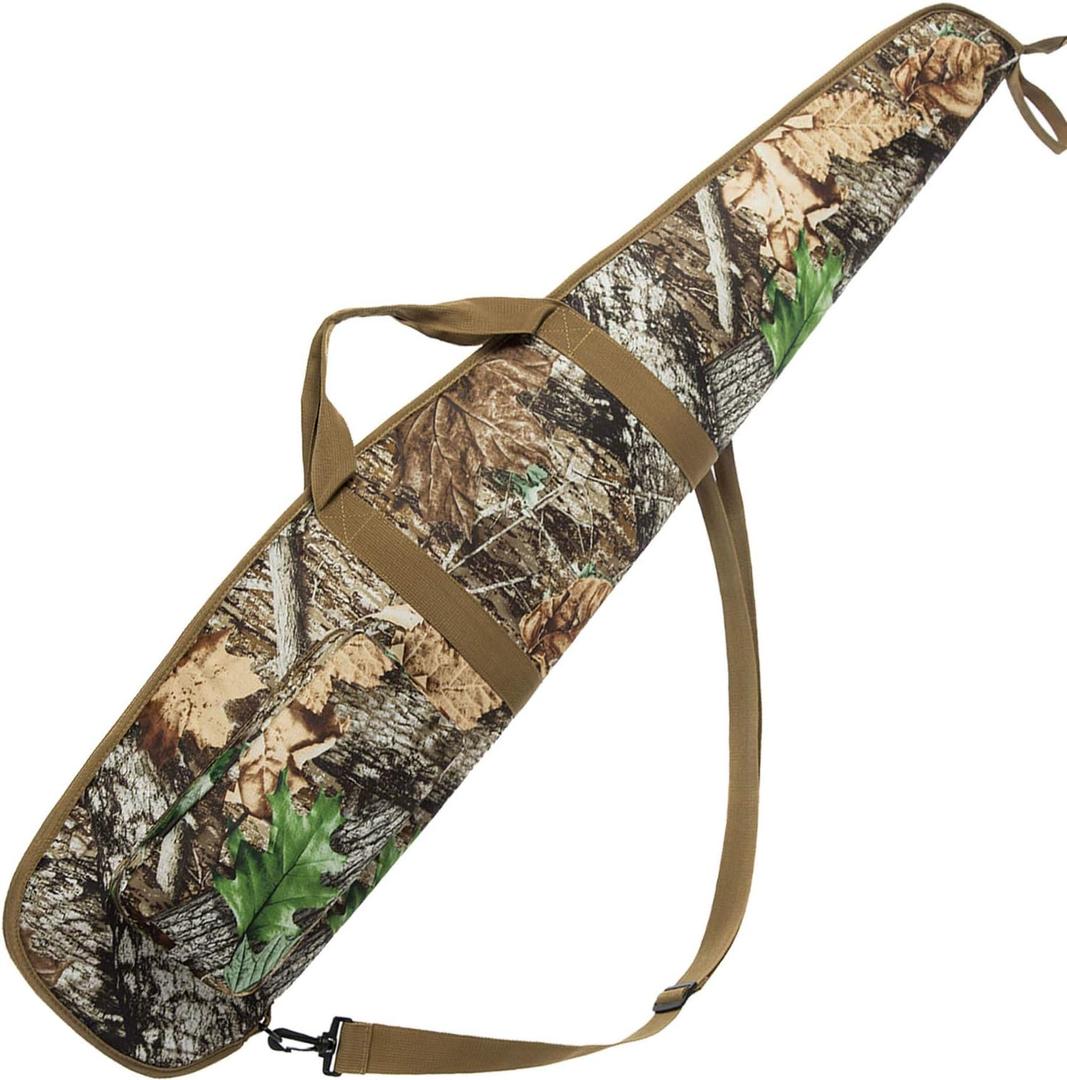 44/48/52 Inch Rifle Case,Water-Resistant Shotgun Case with Zipper Pocket for Scoped Rifles. (Khaki Camo)