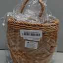 Hanging Wall Basket Plastic Woven Front Door Basket, Decorative Door Baskets for Flowers Plants, Hanging Wicker Basket for Kitchenware Farmhouse