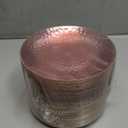 R-kay 100 Pack Pink Plastic Plates - 6.25 IN Hammered Gold Rimmed Sturdy, Durable And Extra Heavy duty Pink And Gold Plastic Dessert Plates Disposable - Appetizer Plates Disposable For All Occasions