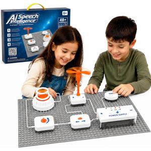 STEM Science Kit for Kids, Electronics Circuit Exploration Toy, 22 PCS | 48+ Projects, Voice Control, Space Theme Experiments, Boys & Girls Gifts Ages 6+, Small - 48+ Projects