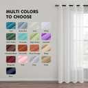 MIULEE 2 Panels Ivory Sheer Window Curtains Elegant Grommet Top Window Voile Drapes/Treatment Linen Textured Panels for Bedroom Living Room (54X96 Inches)