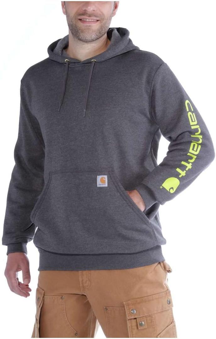 Carhartt Men's Iconic K288 Logo Sweatshirt (Large, Carbon Heather)
