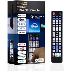 UltraPro Backlit OneTouch Universal Remote Control, Replacement TV Remote for Samsung, LG TV Remote, Vizio, Sony, Roku and More, Easiest Setup Ever U.S. Based Support 80830