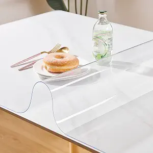 Leffora Clear Table Cover Protector 40 x 66 Inch, 1.5mm Vinyl Desk Cover