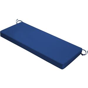 Outdoor Bench Cushion 48 x 18 x 3 Inch with Ties, Thick Waterproof Porch Swing Cushions for Patio Furniture Chair Pad, Seat Sofa Garden Replacement Cushion Sponge Filling (Navy Blue)
