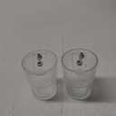 13oz/400ML Glass Tumbler with Straw and Lid Ribbed Vertical Ice Coffee Cups Sealed Carry on for Coffee Iced Tea, Thick Wall Glassware Tumbler Water Glass (2pcs) (Clear)