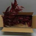 DILATATA 32 inch Red Artificial Eucalyptus Spray Fall Eucalyptus Leaves Fall Foliage Branches Fall Leaves Stems for Home Floral Arrangement Autumn Festival Thanksgiving Decor