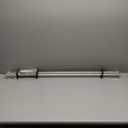 EXCLUSIVE HOME Topper Double Curtain Rod and Finial Set, Matte Silver, 36"-72"