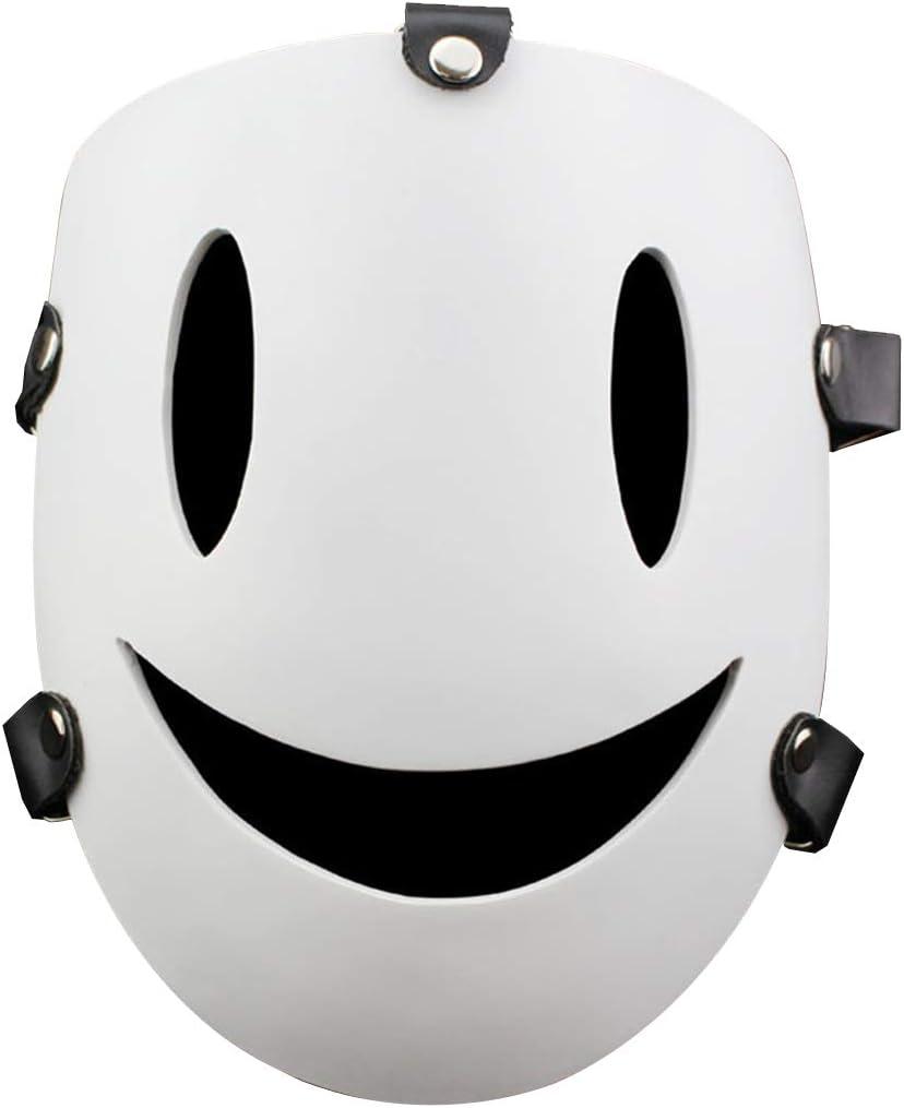 nezababy High-Rise Invasion Mask Cosplay Sniper White Smile Mask Anime Tenkuu Shinpan Halloween Prop Resin