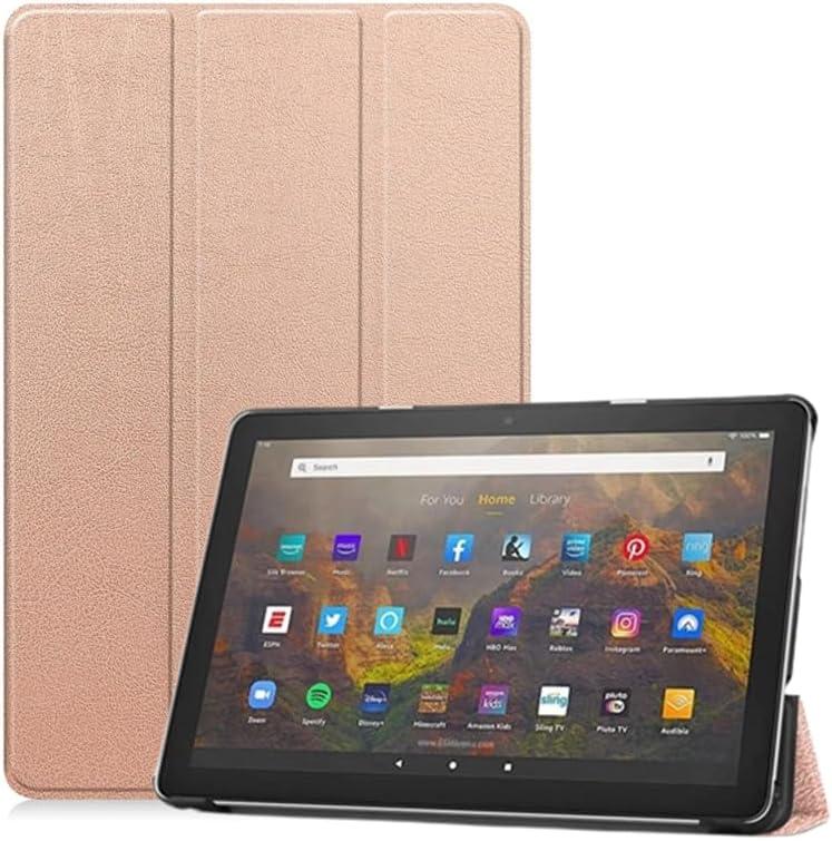 Case for Amazon Fire HD 10 (7th / 9th Generation, 2017/2019 Release) 10.1" Premium PU Leather Protective Cover Amazon Fire HD 10 Case (Rose gold)