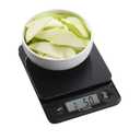 Taylor Glass Top Food Scale with Touch Controls, 11 lb Capacity, Sleek Black Design for Precision Food Measurement in Grams and Ounces