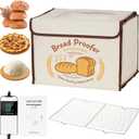 Folding Bread Proofing Box with Temp Control (50-113) & 48H Timer, Sourdough Proofer Box with Stainless Steel Rack, 4 Preset Modes Dough Proofer for Sourdough, Making Bread,Yogurt,Pizza,Kombucha -M