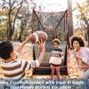 3x6FT Football Net with Throwing Target Strike Zone for Kicking Punting and QB Accuracy Training Portable Football Practice Equipment with Steel Base and Carry Bag