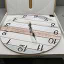 XNM Extra Large Wood Wall Clocks for Living Room Decor 24 Inch