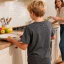 Kids4ever Boys T-Shirts Cotton Alphabet Truck Pattern Short Sleeve Toddler Tee Shirt for 2-6 Years Old (Gray)