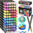 NICETY 72 Colors Acrylic Paint Markers  Water-Based Acrylic Paint Pens with Brush Tip (16mm) and Automatic Ink Control for Rock, Fabric, Wood, Glass, Canvas, and Crafts