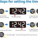 Netzu Loud Alarm Clock for Heavy Sleepers, Plug-in RGB Vibrating Alarm Clocks with Bed Shaker, 5 Dimmers, 2 Alarms and Snooze for Bedrooms Hearing Impaired Deaf Adults (Black)