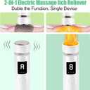 Electric Massage Itch Reliever,2-in-1 Itch Relief with USB Rechargeable 3 Kinds of Temperature and Vibration,Fast Itch Relief with Summer Outdoor Gadget (White)