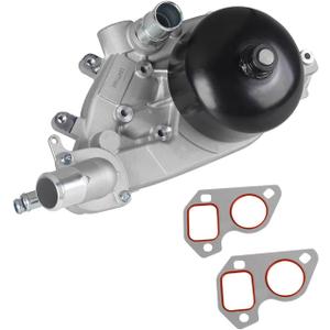 Engine Water Pump Kit with 2 Metal Gaskets and Thermostat for Chevy Camaro 98-02/Corvette 97-04, Pontiac Firebird 98-02/GTO 04-06, Avanti II 01-04, 5.7L 6.0L V8, OEM Replacement 19195105 AW5081
