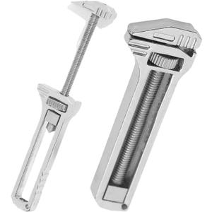 2pcs Compact Titanium Multi-Tool, Mini Keychain EDC Tool with Adjustable Wrench & Bottle Opener for Everyday Carry, Outdoor Camping, Hiking & Emergency Prep