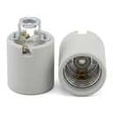 NIIIYTYB 2Pcs Porcelain Light Socket E26 Bulb Holder Base Replacement E27 Lamp Sockets for Small Lightbulb Fixture Parts Standard Screw Mount Ceramic Holders Ideal for LED and Incandescent Bulbs