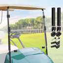 Panglong EZGO Golf Cart Windshield-Fold Down Windshield Anti-Impact Resistant, EZGO Windshield with Windshield Clips and Screws, Fits 1995-2013 EZGO TXT, DCS, PDS Electric and Gas Golf Carts