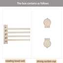 Towel Rack Suction Cup Clothes Drying Rack - Foldable Wall-Mounted Laundry Hanger for Bathroom, Balcony, Kitchen - Space-Saving, No Drilling, SturdyWhite