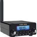 0.5W 0.1W Long Range FM Transmitter with LCD & 3.5mm Audio Cable - Ideal for Drive-in Church, School & Supermarket Events, Light Shows & Fireworks Display - Black