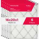 Frigidaire PureAir 20x25x1 MERV 8 Allergen Electrostatic Pleated Air Conditioner HVAC AC Furnace Filters - 6 Pack (exact dimensions 15.81 X 19.81 X 0.81)