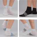 GKX Men's Cotton Moisture Wicking Cushioned Sole Preformance Training Running Athletic Workout Low Cut Socks (9-11)