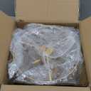 Modern Gold Crystal Chandeliers, Small Semi Flush Mount Chandelier 4-Ligh 12'' Drum Crystal Pendant Light Fixture for Foyer Entryway Kitchen Hallway Dining Room